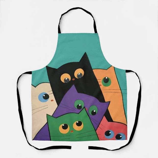 Curious Cats Apron (Front)