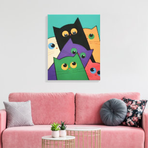 Curious Cats Canvas Print