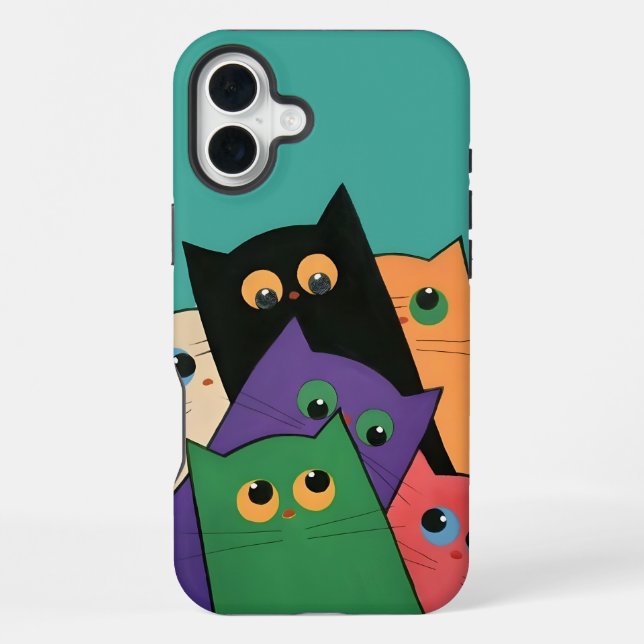 Curious Cats Iphone Case (Back)