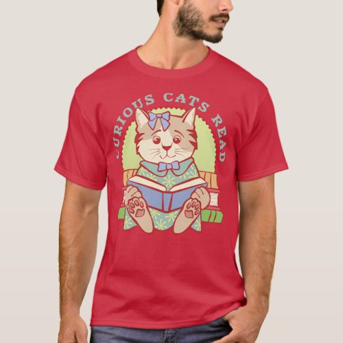 Curious Cats Read Girl T_Shirt