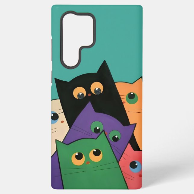 Curious Cats Samsung Galaxy Case (Back)