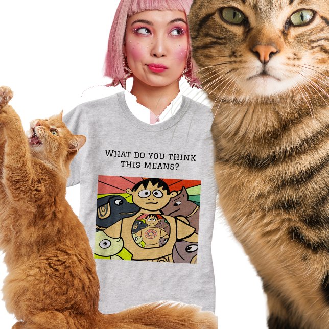 Curious Character and Whimsical Animals T-Shirt (Creator Uploaded)