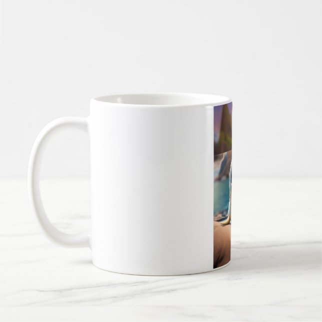 Curious Chipmunk Collecting Nuts - Nature-Inspired Coffee Mug (Left)