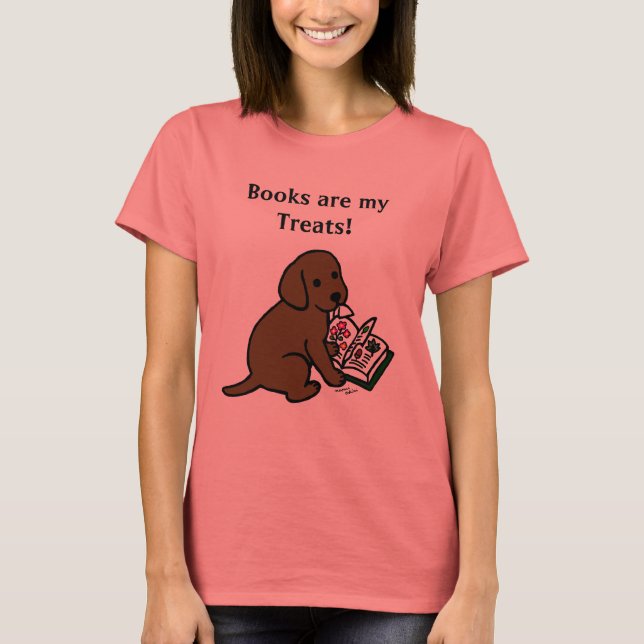 Curious Chocolate Labrador Puppy T-Shirt (Front)