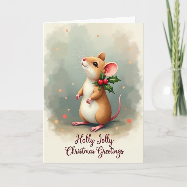 Curious Christmas Creature Card (Front)