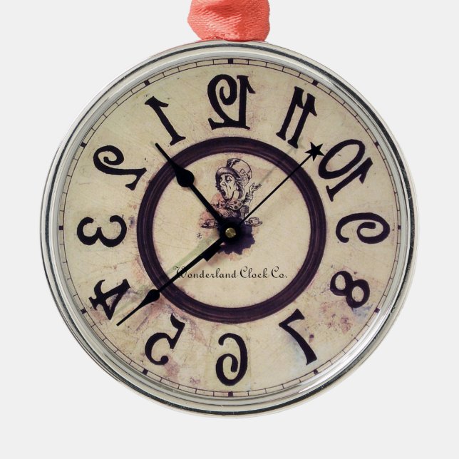 Curious Clock 1 Metal Ornament (Front)