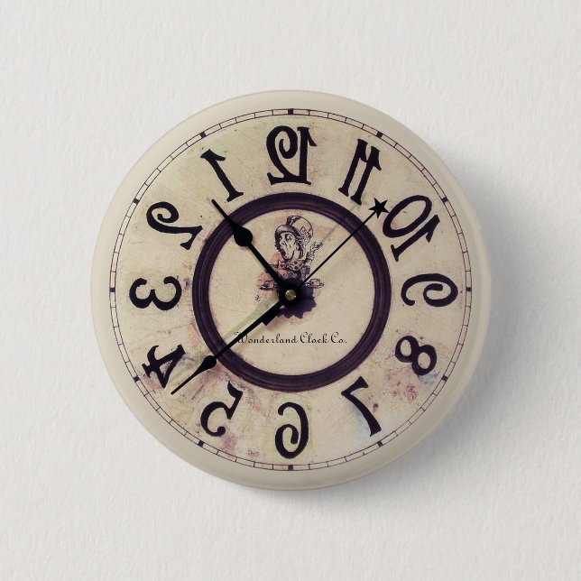 Curious Clock 1 Pinback Button (Front)