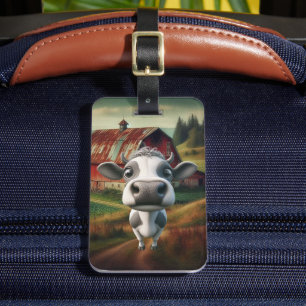 Curious Cow & Barn Custom Luggage Tag