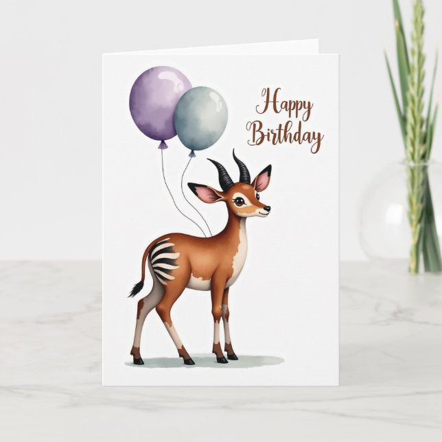 Curious Creature Birthday Card (Front)