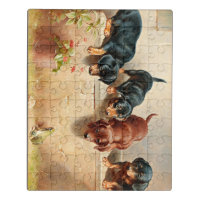 Wooden Puzzle Gift for Kids Wooden Toys Wooden Dog Puzzle Dachshund Puzzle-beagle  Dog Wiener Dog Lovely Gift for Dog Lovers. 