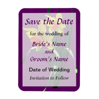 Curious Daffodils Guard Save the Date Magnet