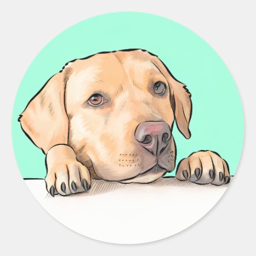 Curious Dog Classic Round Sticker