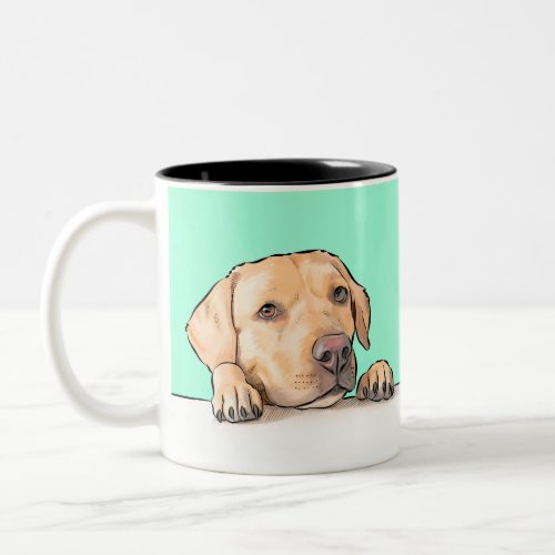 Curious Dog Comic Two_Tone Coffee Mug