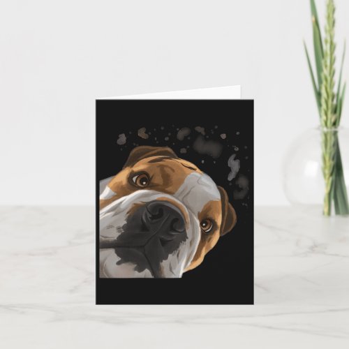 Curious Dog English Bulldog  Card