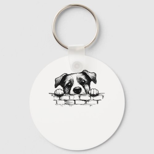 Curious Dog  Keychain