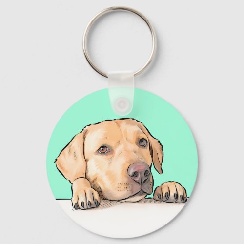 Curious Dog Keychain