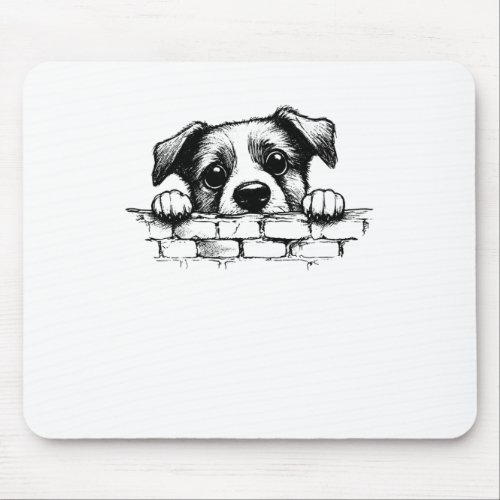 Curious Dog  Mouse Pad