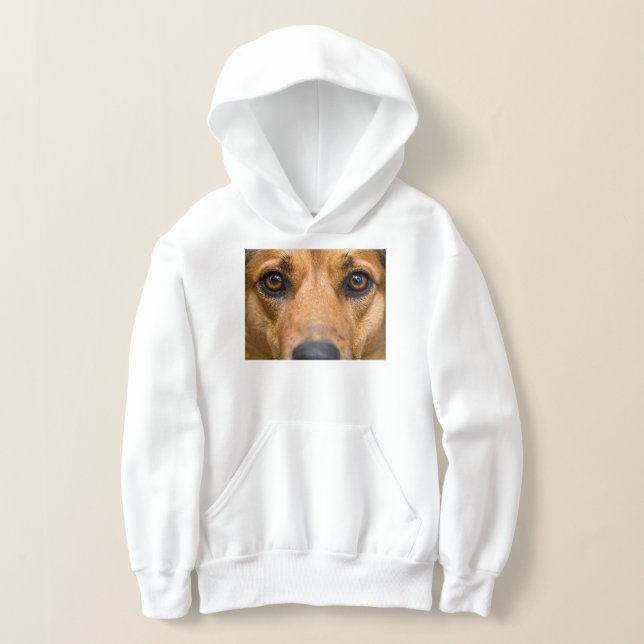 Curious Dog Watching Hoodie (Laydown)