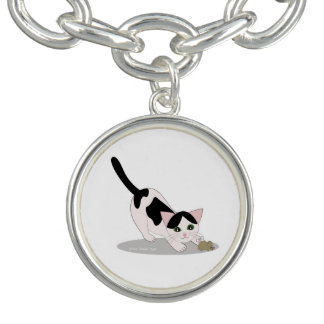 Curious Eddie Kitten Charm Bracelet