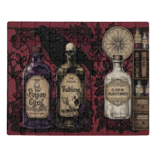 Curious Elixirs and Raven Horizonal Jigsaw Puzzle