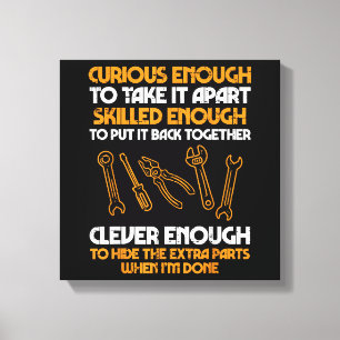 Curious Enough To Take It Apart Car Auto Garage Me Canvas Print