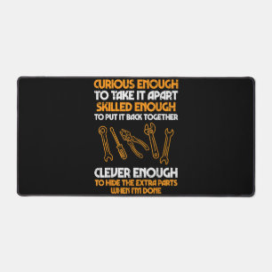 Curious Enough To Take It Apart Car Auto Garage Me Desk Mat