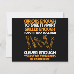 Curious Enough To Take It Apart Car Auto Garage Me Invitation