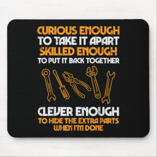 Curious Enough To Take It Apart Car Auto Garage Me Mouse Pad