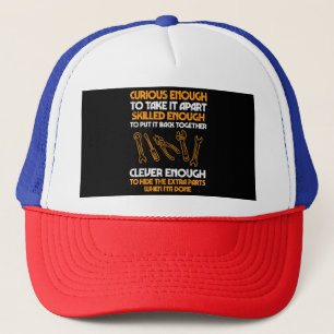 Curious Enough To Take It Apart Car Auto Garage Me Trucker Hat