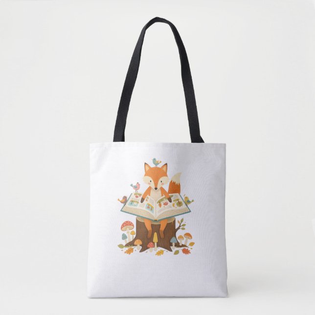 Curious Forest Reader Tote Bag (Front)