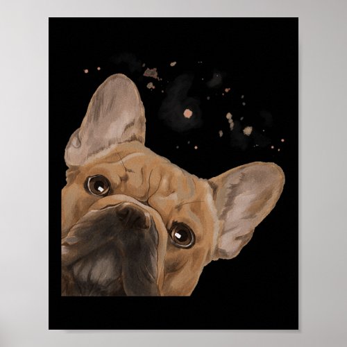 Curious Frenchie Dog French Bulldog  Poster