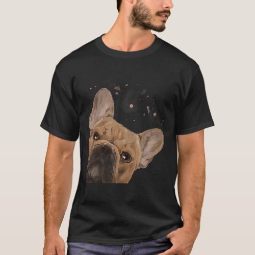 Curious Frenchie Dog French Bulldog  T_Shirt