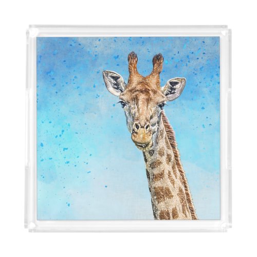 Curious Giraffe Acrylic Tray