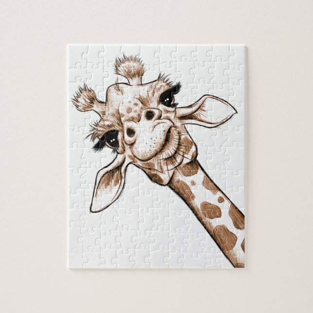 Curious Giraffe Art Jigsaw Puzzle (Vertical)
