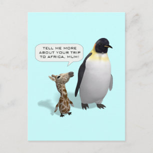 Curious Giraffe Baby Postcard