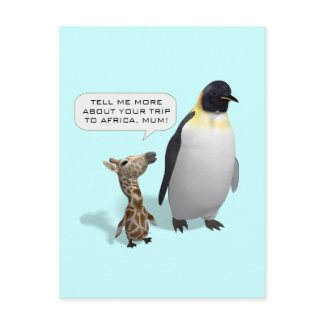 Curious Giraffe Baby Postcard