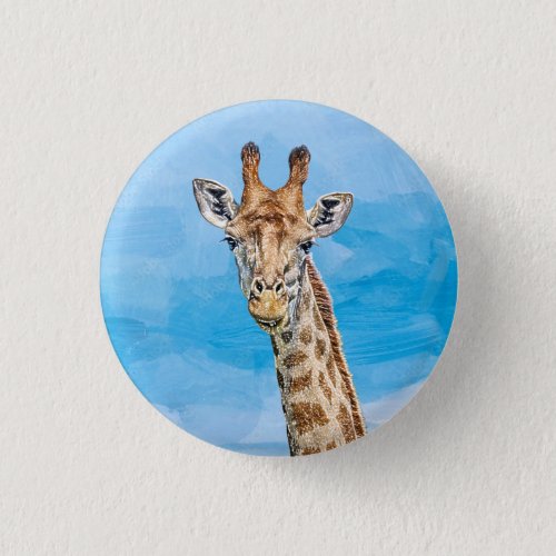 Curious Giraffe Button