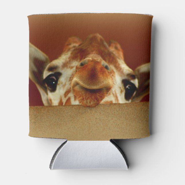 Curious Giraffe Can Cozy Can Cooler (Front)