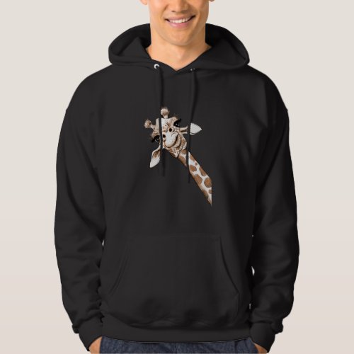 Curious Giraffe  Funny Zoo Animal Costume Gift Hoodie