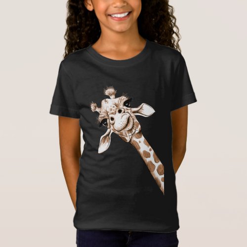 Curious Giraffe  Funny Zoo Animal Costume Gift T_Shirt
