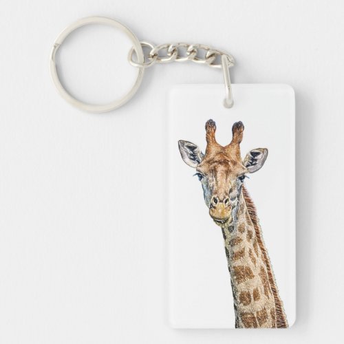 Curious Giraffe  Keychain