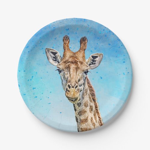 Curious Giraffe Paper Plates