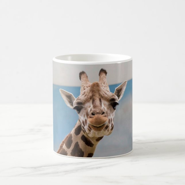 Curious Giraffe Portrait Coffee Mug (Center)