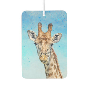 Curious Giraffe with Blue Confetti Sky Air Freshener