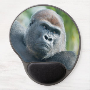 Curious Gorilla Standing Tall Gel Mouse Pad