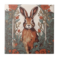 Curious Hare William Morris Inspired Floral