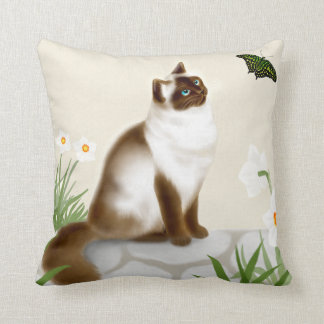 Curious Himalayan Kitty Pillow