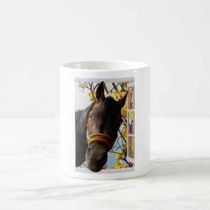 Curious Horse Looking Through The Kitchen Window Coffee Mug