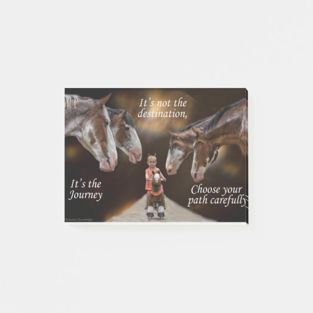 Curious horses post-it notes (Front)