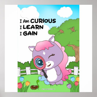 Curious I learn I gain Wall art